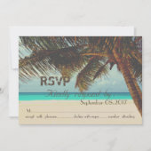 ビーチ,トロピカル,パーム   返信 招待状 (正面)