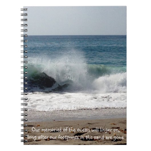 ビーチ-ノートの海洋波 ノートブック (正面)