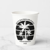 ビーチ バチェラーパーティー アイランドウェディング オーダーメイド 紙コップ (裏面)