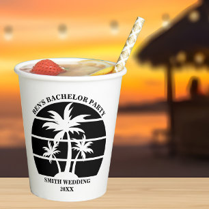ビーチ バチェラーパーティー アイランド ウェディング オーダーメイド 紙コップ