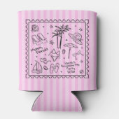 ビーチ バチェロレッテ カン クーラー – レトロ ストライプス (裏面)