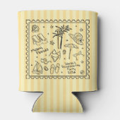 ビーチ バチェロレッテ カン クーラー – レトロ ストライプ (裏面)