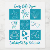 ビーチ バチェロレッテ ターコイズ ワインラベル (シングルラベル)