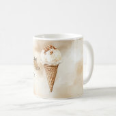 ビーチ バニラ アイスクリーム コーン コーヒーマグカップ (正面右)
