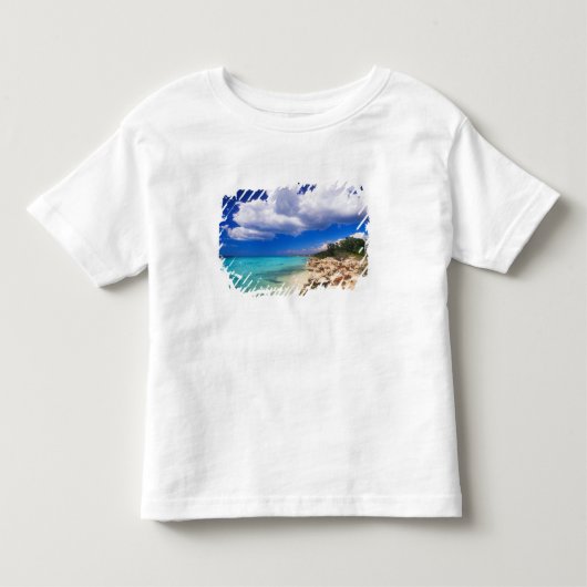 ビーチ、バラオーナ、ドミニカ共和国、2 トドラーTシャツ (正面)