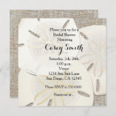 ビーチ バルーン サンド ドル ブライダル シャワー 招待状 (正面/裏面)