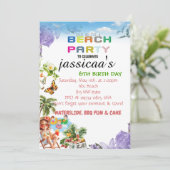 ビーチ バースデー パーティー 招待状 (スタンド正面)
