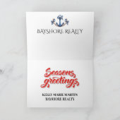 ビーチ　パーソナル　不動産　ビジネス　クリスマス カード (内部)