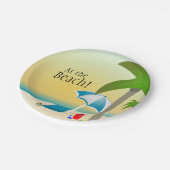 ビーチ! パーティーのプレート ペーパープレート (アングル)