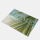 ビーチ、パーム葉ホームスウィートホーム ドアマット (アングル)