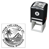 ビーチ パーム ツリー 山 太陽 図書館 本 名前 セルフインキングスタンプ (インサイチュ)
