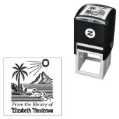 ビーチ パーム ツリー 山 SQ ライブラリー 書名 セルフインキングスタンプ (インサイチュ)