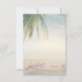 ビーチ、パーム、ヒトデ、貝殻の招待状 招待状 (裏面)