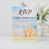 ビーチ, ヒトデ, ヤドカリ 返信 招待状 (スタンド正面)