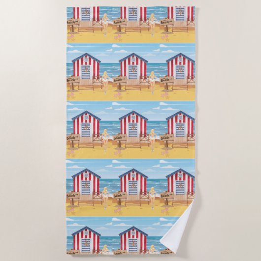 ビーチ ビーチタオル (正面)