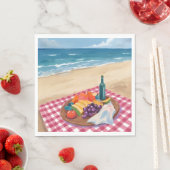 ビーチ ピクニック | 海岸の絵画 スタンダードランチョンナプキン (インサイチュ)