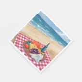 ビーチ ピクニック | 海岸の絵画 スタンダードランチョンナプキン (角)