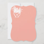 ビーチ ピーチ パーム ツリー デスティネーション ブラックボード 招待状 (裏面)