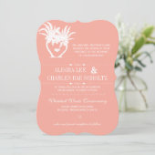 ビーチ ピーチ パーム ツリー デスティネーション ブラックボード 招待状 (スタンド正面)