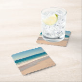 ビーチ フォト オーシャン ブルー 風景 ペーパーコースター (インサイチュ)