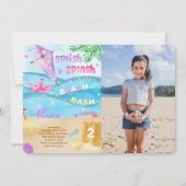ビーチ フォト 招待状 (正面)