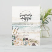 ビーチ フラワーズ 15歳の誕生日 クイーンセネラ 招待状 (スタンド正面)