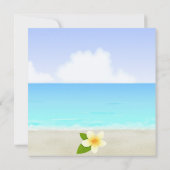 ビーチ&フランジパニ誕生日招待状 招待状 (裏面)