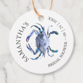 ビーチ ブライダルシャワー テーマ カニ フェイバータグ