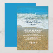 ビーチ ブライダルシャワー ロープ ノット インビテーション (正面/裏面)