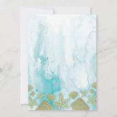 ビーチ ブライダルシャワー 招待状 (裏面)