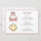 ビーチ・ブライド・バチェロレッテの週末の旅程 招待状 (裏面)