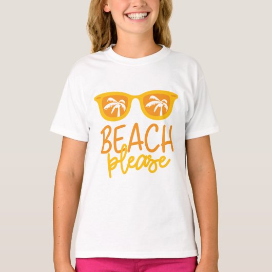 ビーチ プリーズ（カスタマイズ可） Tシャツ (正面)