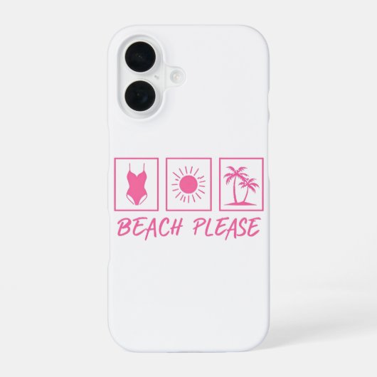 ビーチ プリーズ iPhoneケース iPhone 16ケース (裏面)