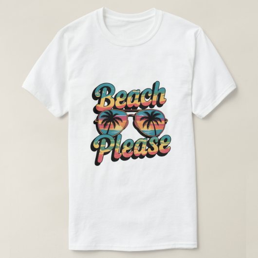 ビーチ プリーズ Tシャツ (デザイン正面)