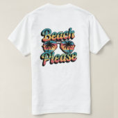 ビーチ プリーズ Tシャツ (デザイン裏面)