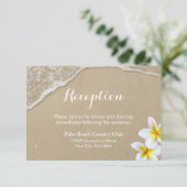 ビーチ＆プルメリアのサマウェディングレセプション エンクロージャーカード (スタンド正面)