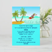 ビーチ/プールパーティーの招待状 招待状 (スタンド正面)