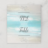 ビーチ ホワイト スターフィッシュ エレガント サマー テーブル ナンバー プレイスカード (外部開封)