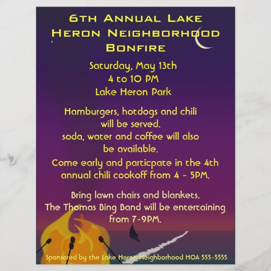 ビーチ・ボンファイア・パーティーのチラシ チラシ (正面)