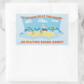 ビーチ&ボードゲームステッカー 長方形シール (バッグ)