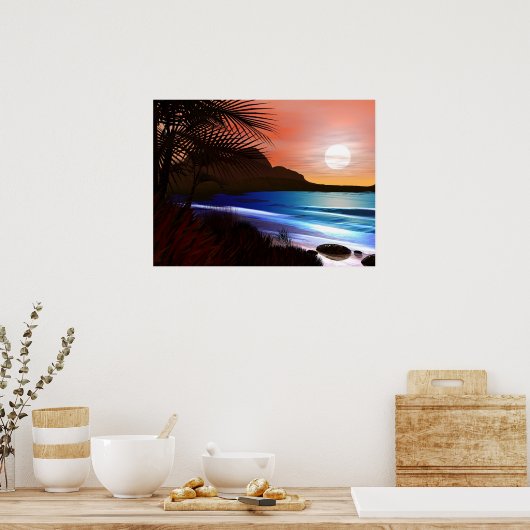 ビーチ ポスター (キッチン)