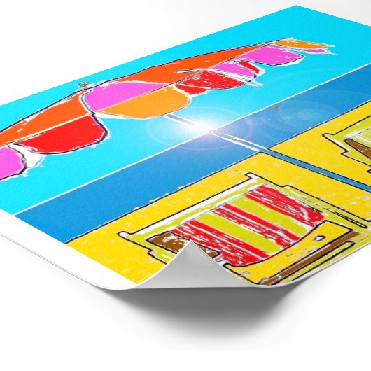 ビーチ ポスター (角)