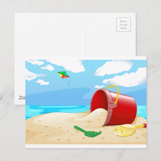 ビーチ ポストカード (正面/裏面)