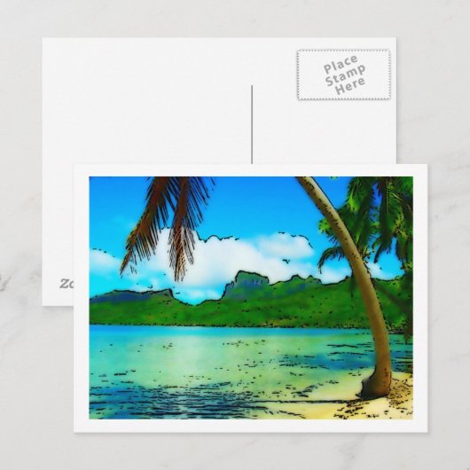 ビーチ ポストカード (正面/裏面)
