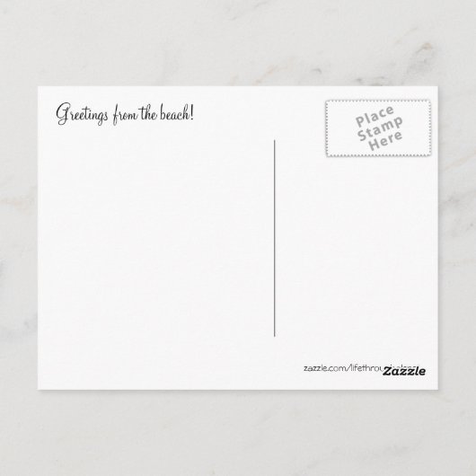 ビーチ! ポストカード (裏面)