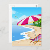 ビーチ ポストカード (正面/裏面)