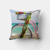 ビーチ|マイアミ、フロリダの自転車 クッション (裏面)