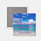 ビーチ |マグネット |ビーチは私のハッピープレイス マグネット (正面/裏面)