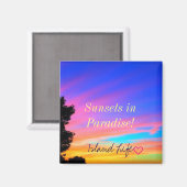 ビーチ |マグネット |ビーチは私のハッピープレイス マグネット (正面/裏面)