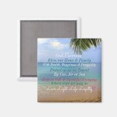 ビーチ |マグネット |家賛美と家族 マグネット (正面/裏面)